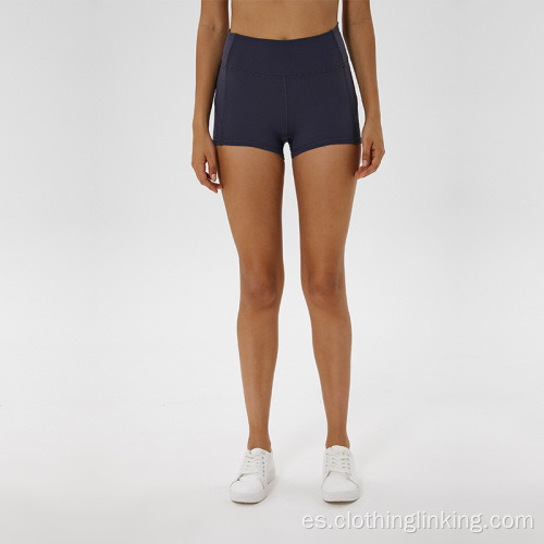Pantalones cortos de yoga sexy de cintura alta para mujer